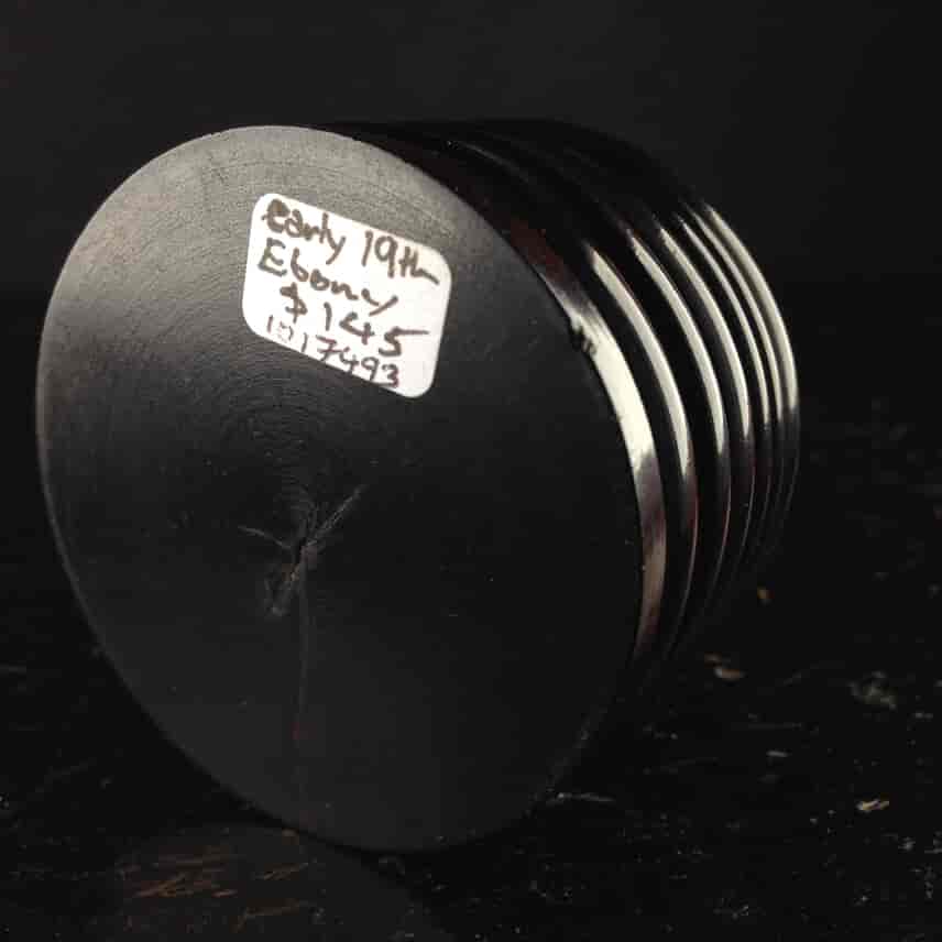 Finely turned ebony box, 19th century -5276
