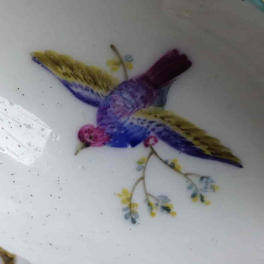 Sevres triple salt, Randall bird decoration, 18th/19th century -1160