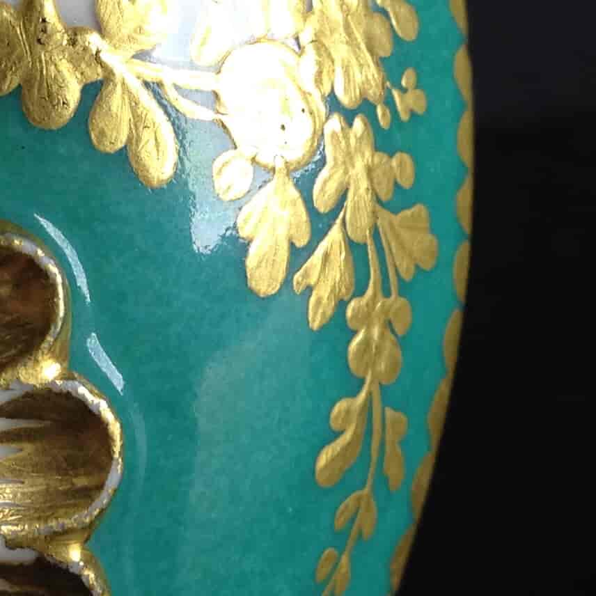 Sevres triple salt, Randall bird decoration, 18th/19th century -1162