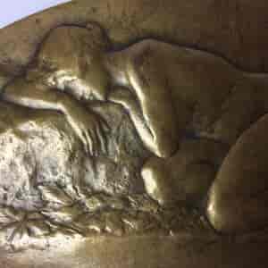 Desvignes, Louis - Bronze plaque - female nude - c. 1920 -5787