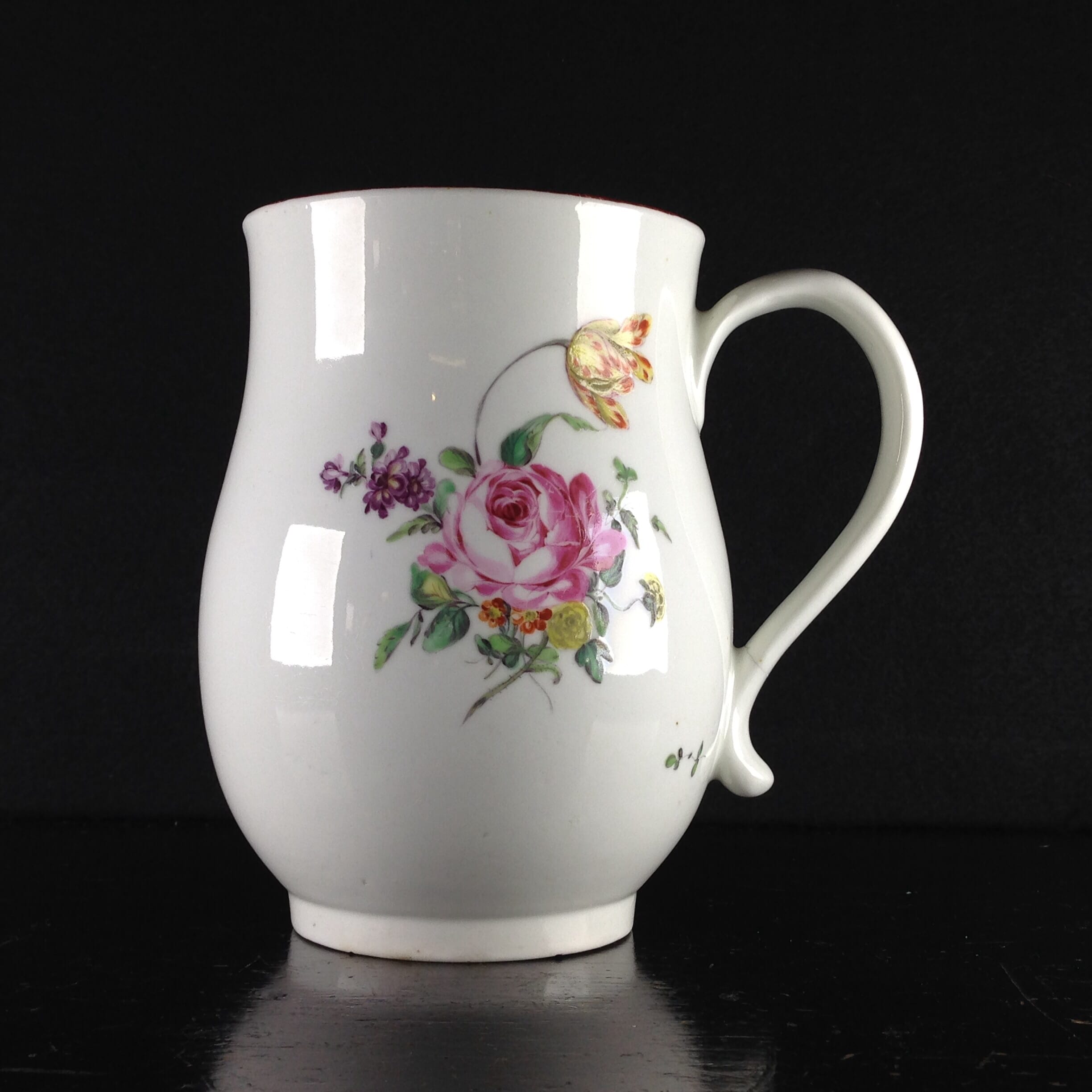 Derby mug with flower painting, C. 1770 -0