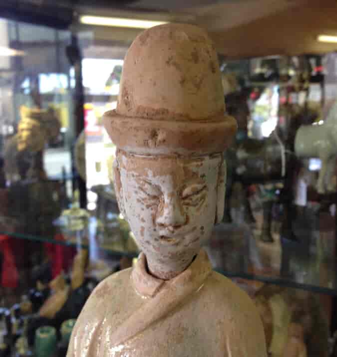 Chinese pottery figure of a man, Ming, 15th century AD -0