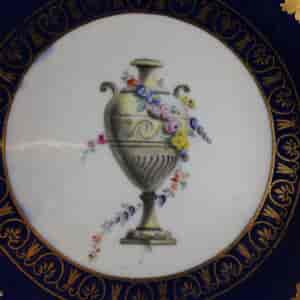 Worcester plate, decorated in the Giles studio with urn & rich gilding, c.1775 -1318