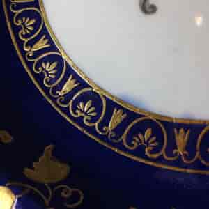 Worcester plate, decorated in the Giles studio with urn & rich gilding, c.1775 -1319