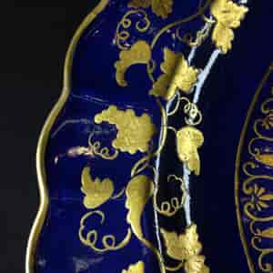Worcester plate, decorated in the Giles studio with urn & rich gilding, c.1775 -1322