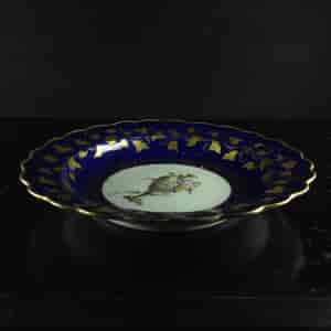 Worcester plate, decorated in the Giles studio with urn & rich gilding, c.1775 -1324