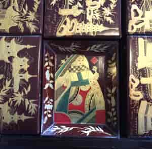 Chinese lacquer games box, fitted interior, c.1830 -9363
