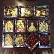 Chinese lacquer games box, fitted interior, c.1830 -9376