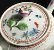 Worcester Tea Pot and Stand painted with oriental flower sprays, c.1765 -10306