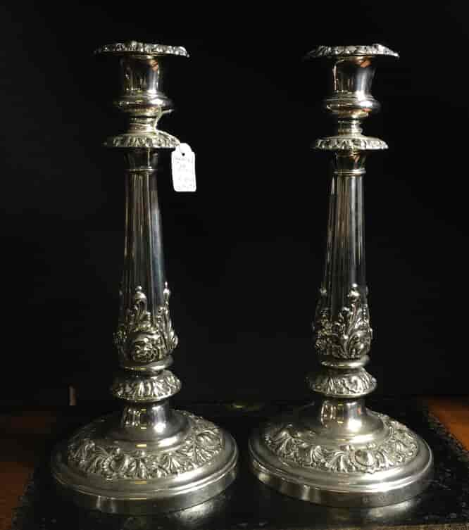 Pair of Old Sheffield Plate candle sticks, Matthew Boulton c.1816-10346