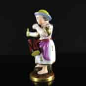 Rockingham? miniature figure of a drummer girl, c. 1830 -1536