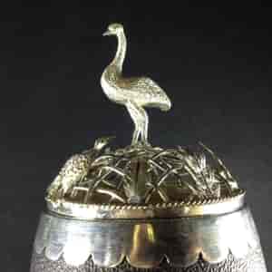 Australian silver mounted emu egg, 19th century -1649