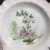 Worcester scalloped rim cabinet plate, exotic birds, Davis, c.1780 -828