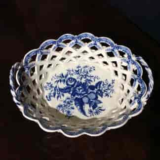 Caughley basket, pinecone pattern, C. 1780 -0