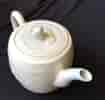 Worcester barrel shape teapot, rare Chinese Landscape pattern, c.1760 -20024