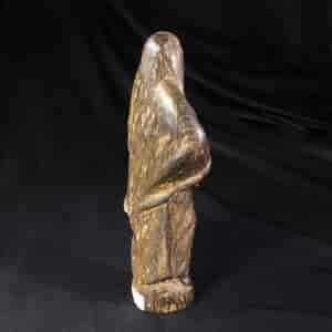 Oak carved figure of a female saint, 17th century -26888