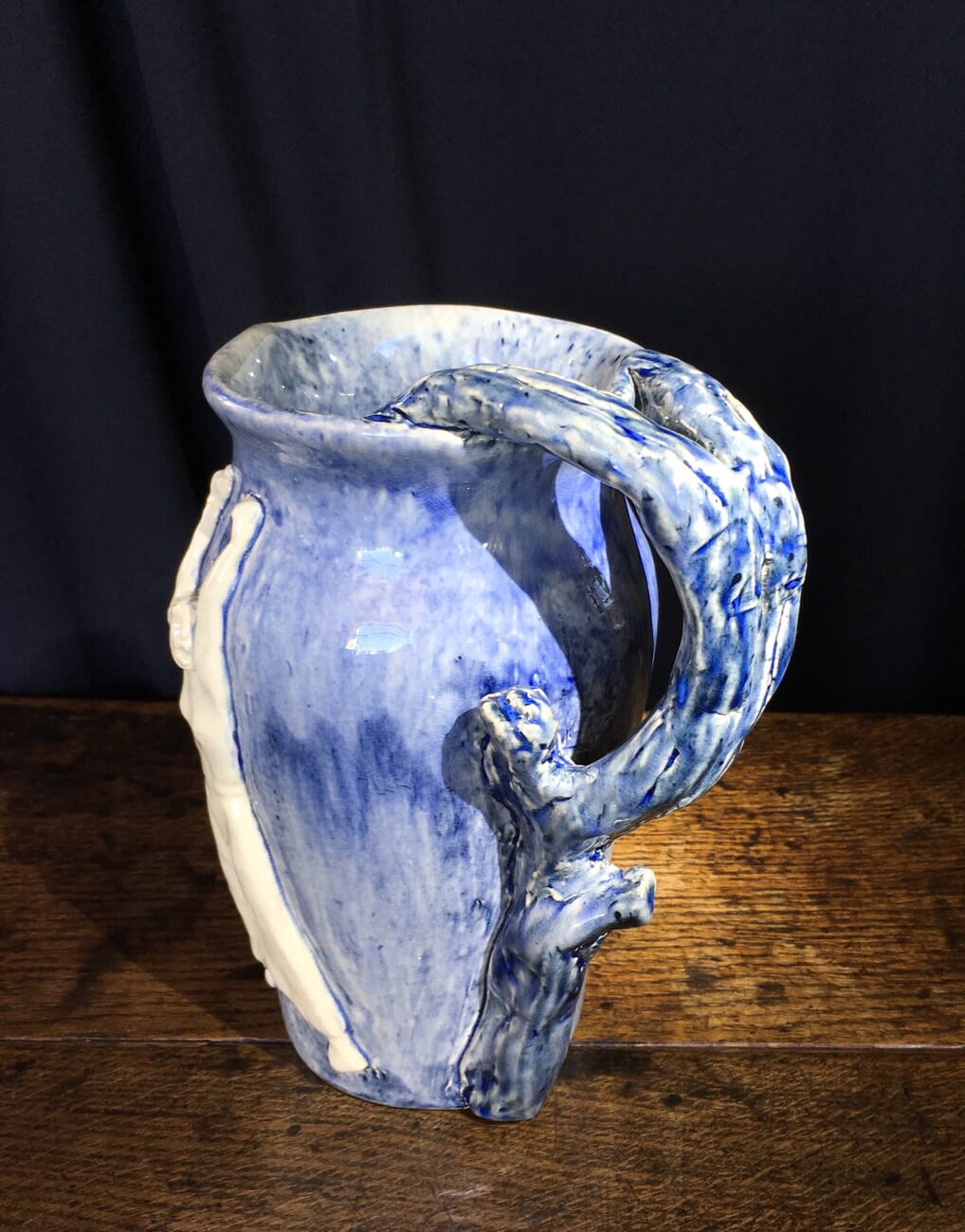 Una Deerbon jug with high relief figure, circa 1935. -22715