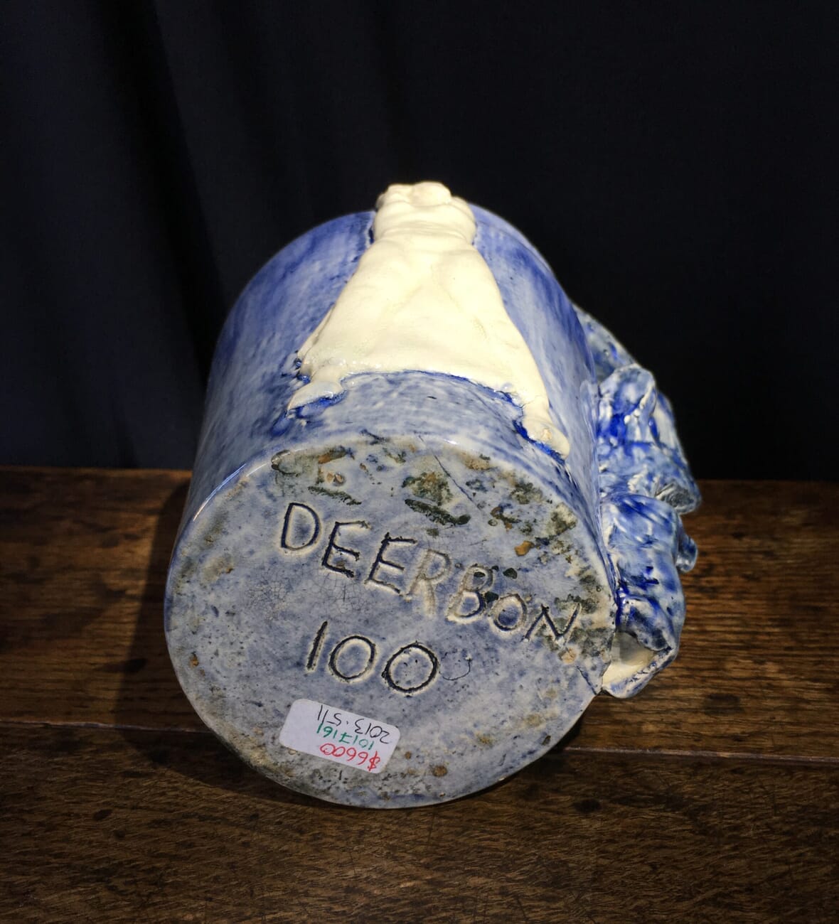 Una Deerbon jug with high relief figure, circa 1935. -22716