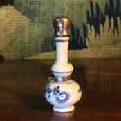 Chinese porcelain miniature vase, Dutch silver mount, c.1700-28823