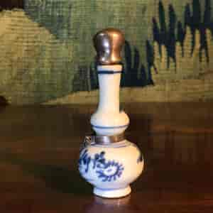 Chinese porcelain miniature vase, Dutch silver mount, c.1700-28823