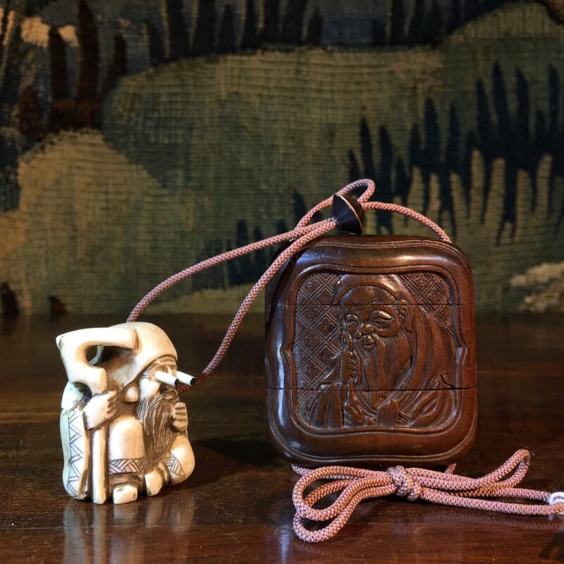 Japanese Inro and Netsuke, immortals, 19th century -0