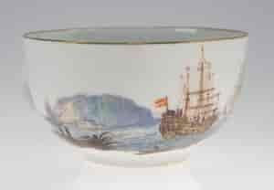 Meissen cup & saucer, naval battle, c.1765 -533