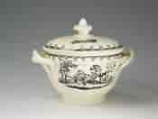 Creamware sucrier, bird prints, prob. Melbourne c. 1770 -558