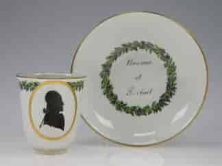 Vienna coffee cup & saucer, profile silhouette, c.1790 -0