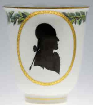 Vienna coffee cup & saucer, profile silhouette, c.1790 -551