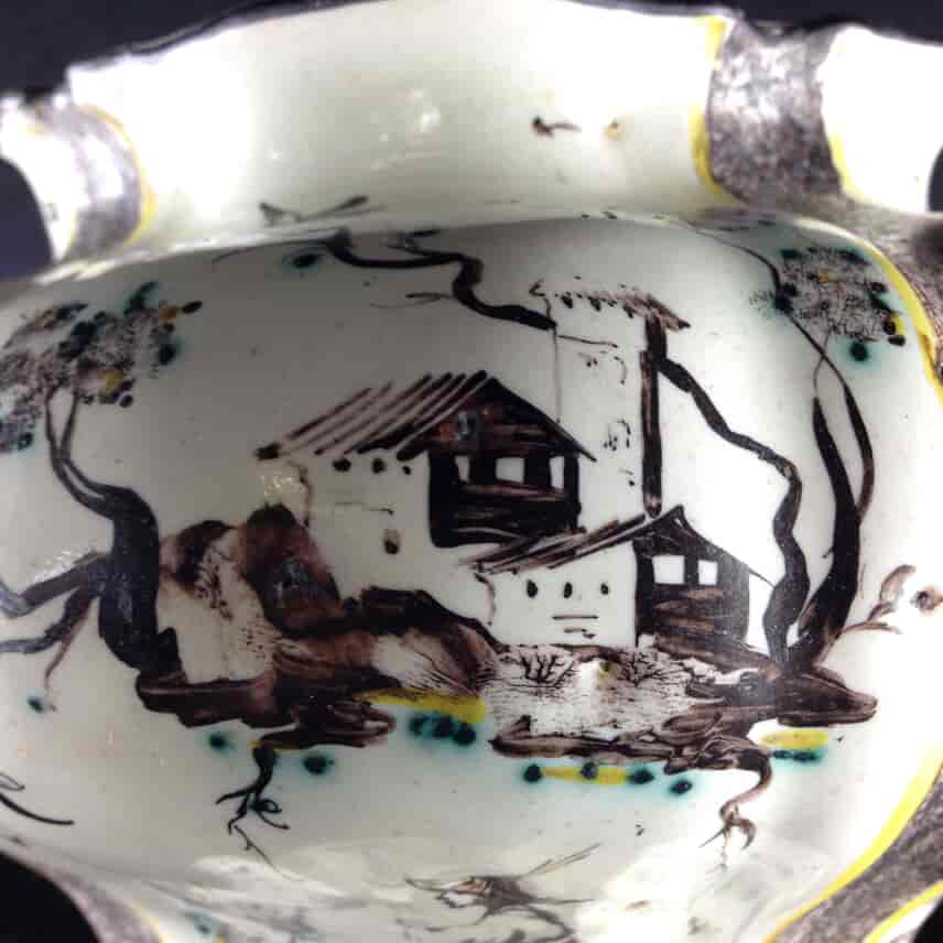 Large Italian faience vase, chinoiseries & italianate landscapes, Levantino c. 1710 -1905