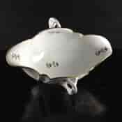 French porcelain twin handled sauceboat, cornflower sprigs, c.1780 -1940