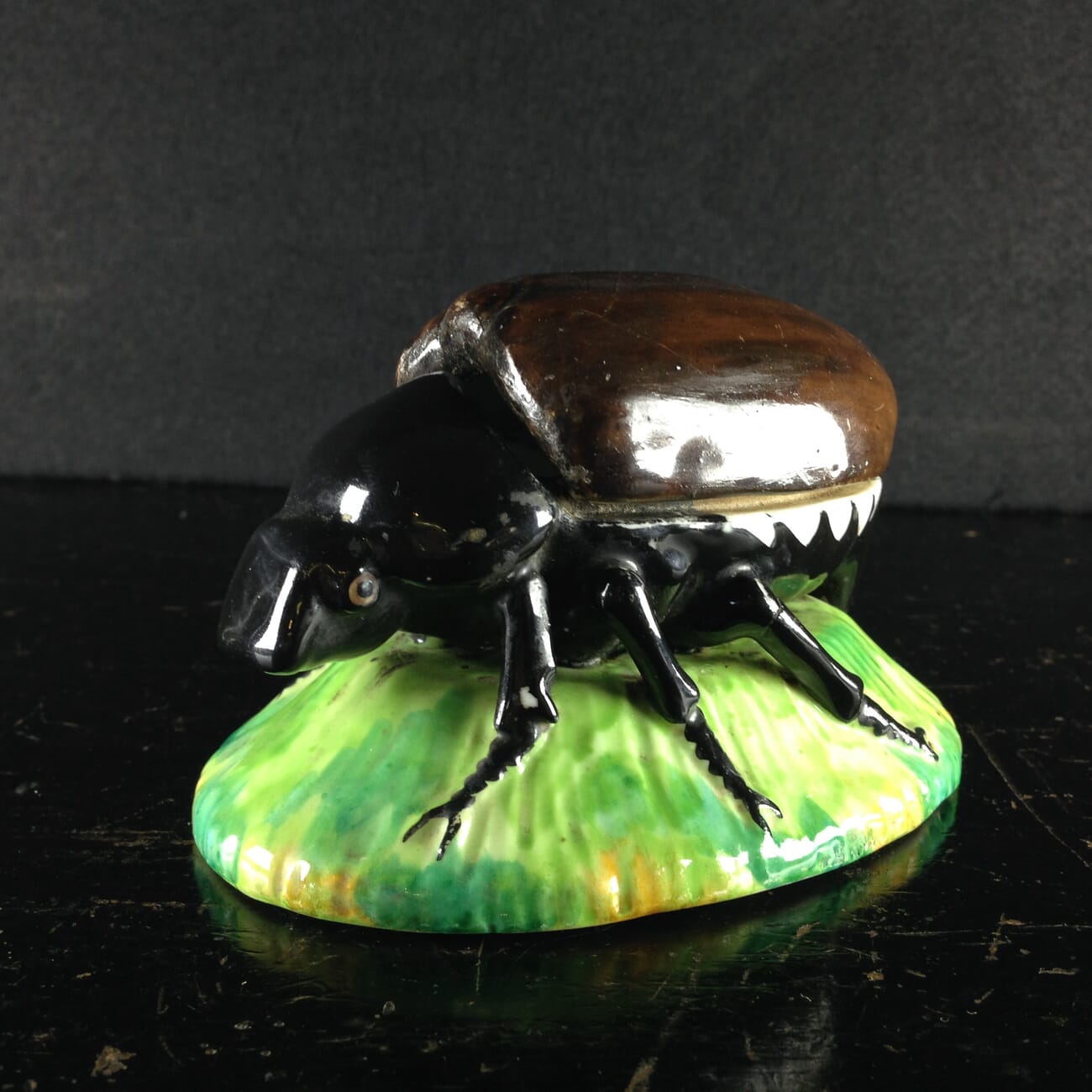Porcelain beetle box , German c. 1880-2028
