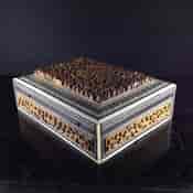 Anglo - Indian Jewelry Box, Sadeli work & carved, Early 19th C-2150