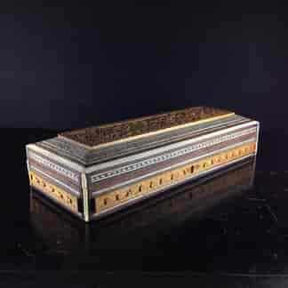Anglo - Indian Oblong Box, Sadeli work, 19th century-0