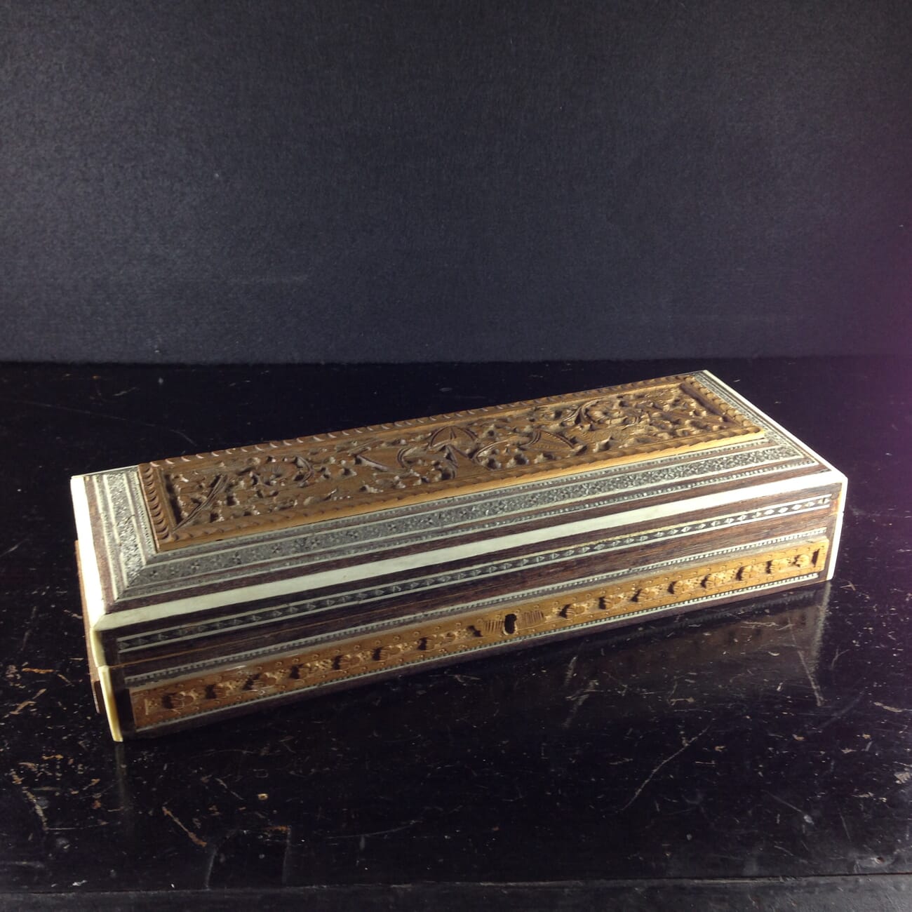 Anglo - Indian Oblong Box, Sadeli work, 19th century-2155