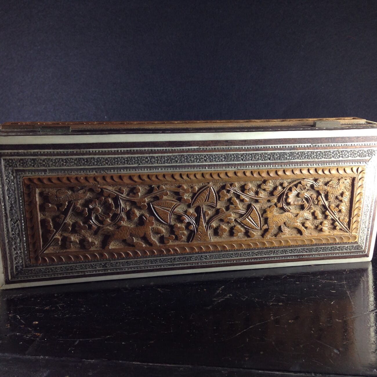 Anglo - Indian Oblong Box, Sadeli work, 19th century-2159