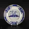 English delft plate with Chinoiserie, C. 1765 -0