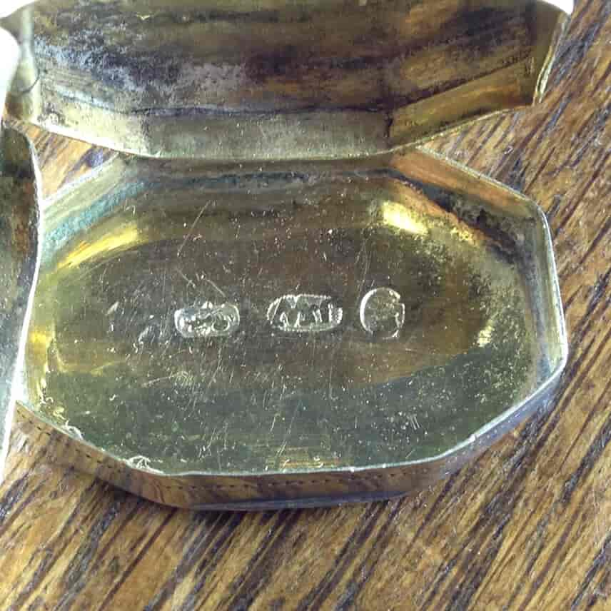 English enamel & sterling scent & vinaigrette, c. 1808 -2236