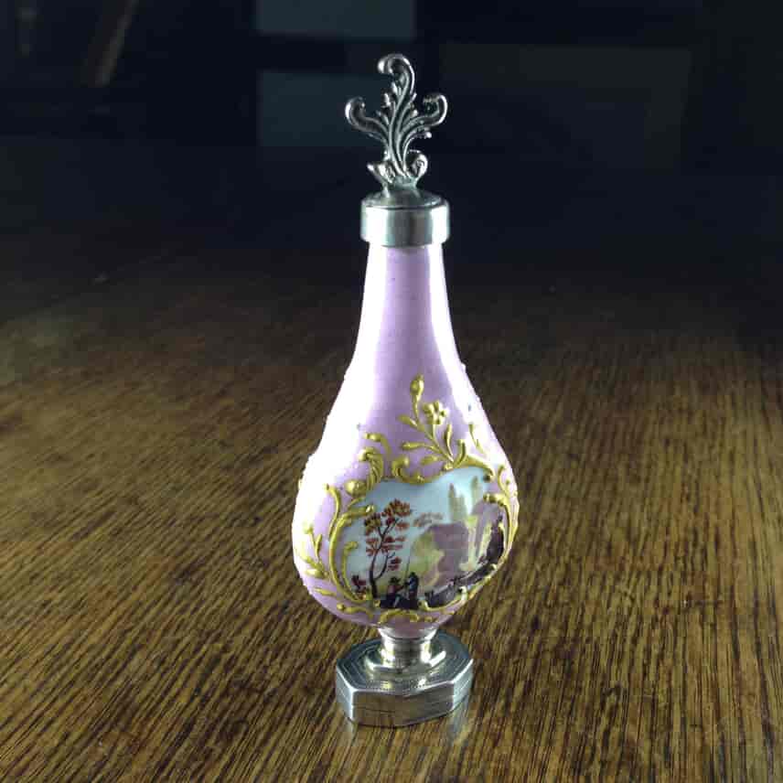 English enamel & sterling scent & vinaigrette, c. 1808 -2243