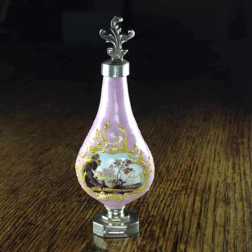 English enamel & sterling scent & vinaigrette, c. 1808 -2244