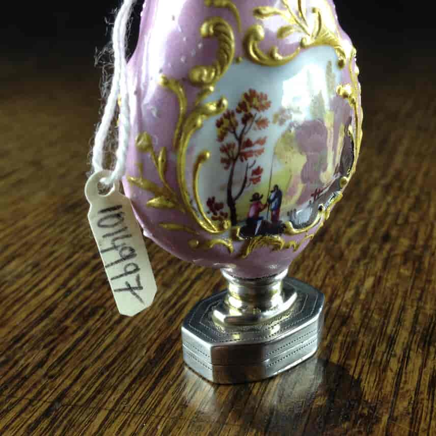 English enamel & sterling scent & vinaigrette, c. 1808 -2245