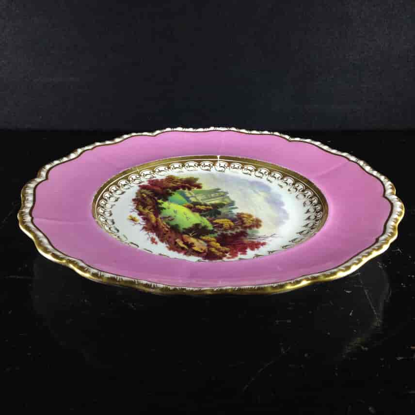 Minton plate, view of Warwick Castle, C. 1830-2347