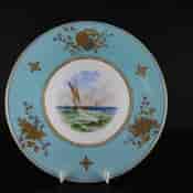 Wedgwood Bone China Plate, shipping scene, C. 1870 -0