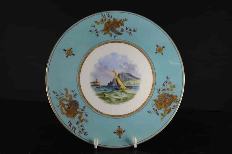 Wedgwood Bone China Plate, scenic, C. 1870-0