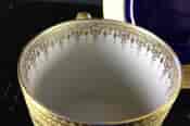 Limoges cobalt cup & saucer with acid etched gilding, c. 1900 -2370
