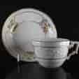 Miles Mason tea cup & saucer, rare Chinese Landscape moulding, c.1810 -0