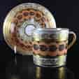 Coalport coffee cup & saucer, neoclassical pattern, c.1805 -0