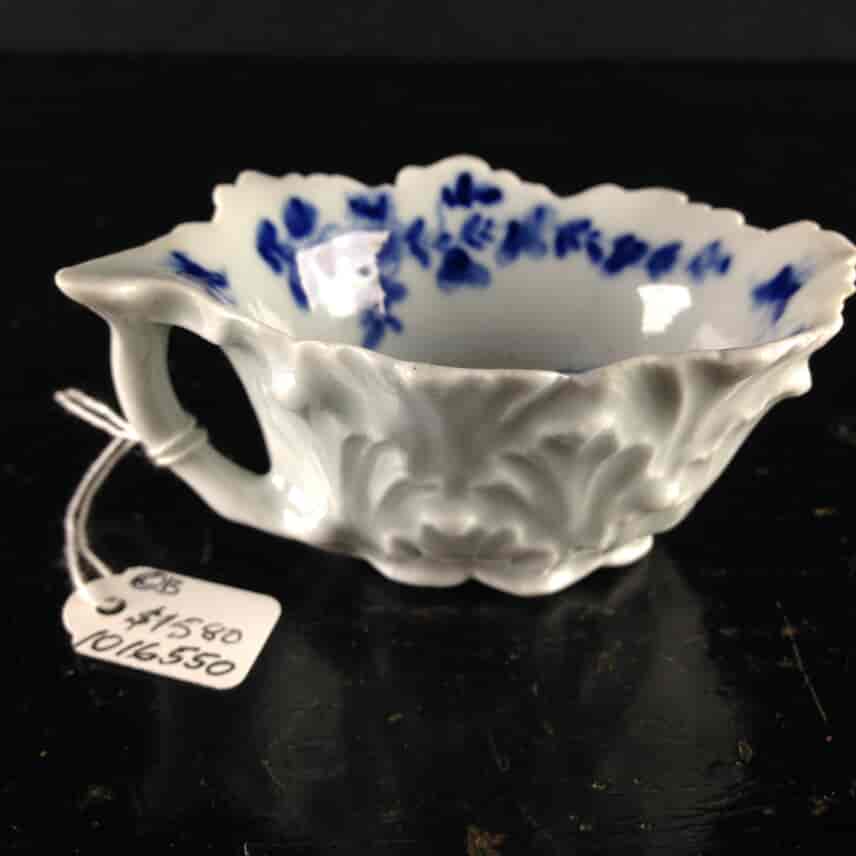 Worcester Butter Boat, blue daisy pattern, c.1756 -0