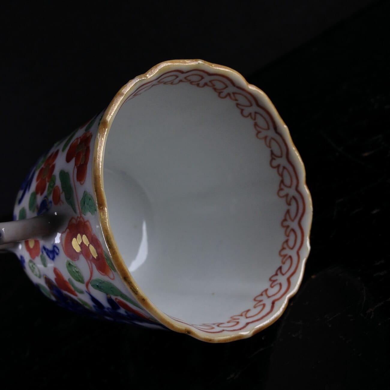 Chinese Export chocolate cup,European flower decorated, circa 1745 -2562