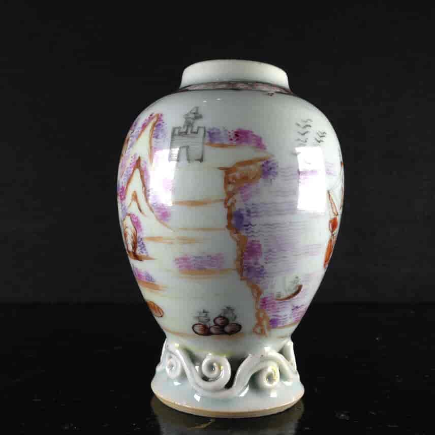 Chinese export tea canister with ship, c. 1760-2578